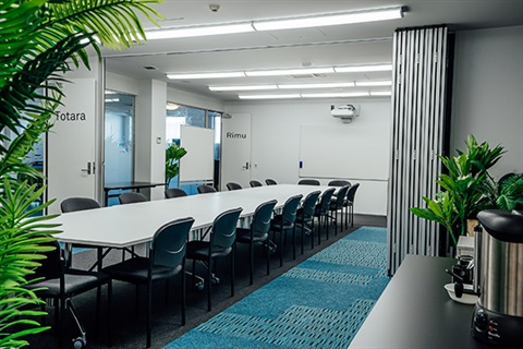 Rimu and Totara Room Combined - The co-joining rooms can be joined by removing the dividing wall.