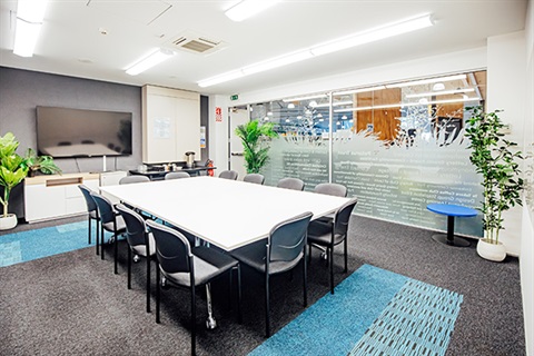 Totara Room - set up in boardroom layout style.