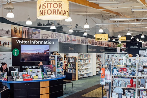 isite - the isite Visitor Information desk and gift shop. 