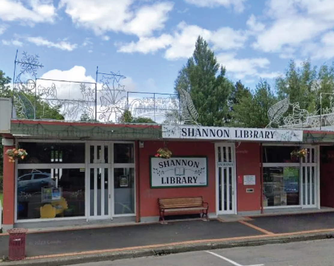 Outside of Shannon Library.